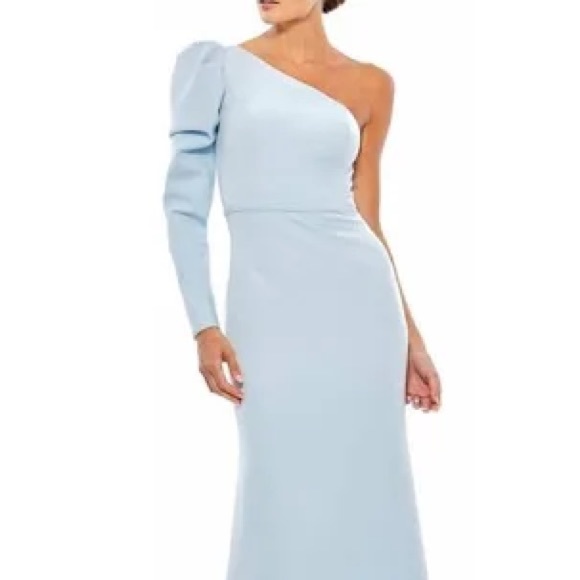 Mac Duggal Dresses Mac Duggal Leena 26592 Light Blue One Shoulder